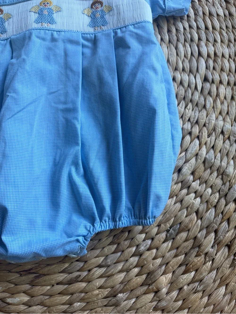 Petit Bebe Angel Smocked Bubble